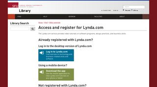 Access and register for Lynda.com | SFU Library