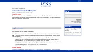 (Financial Aid) Student Log In - Lynn University