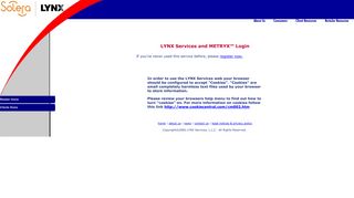 LYNX Services and METRYX™ L.L.C. - Login