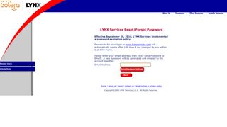 LYNX Services Reset/Forgot Password - LYNX Services, LLC - Login