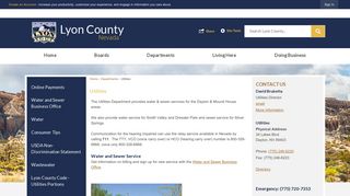 Utilities | Lyon County, NV - Official Website