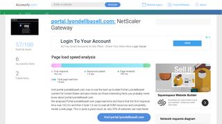 Access portal.lyondellbasell.com. NetScaler Gateway