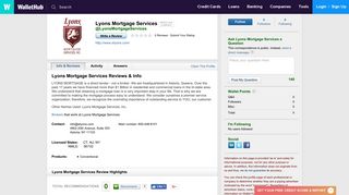 Lyons Mortgage Services Reviews - WalletHub