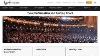 Lyric Opera - Ticket Information and Seating Chart