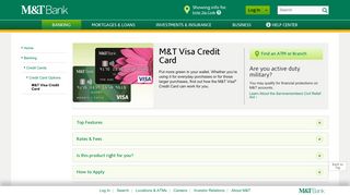 M&T Visa® Credit Card - Personal Banking | M&T Bank