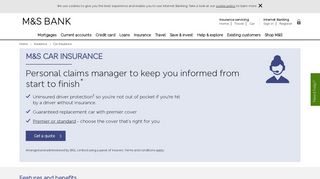 Car Insurance - Get A Car Insurance Quote Online | M&S Bank