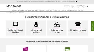 M&S Bank Existing Customer Information | M&S Bank