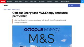 Octopus Energy and M&S Energy announce partnership – Which? News