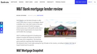 M&T Bank Mortgage Review | Bankrate.com