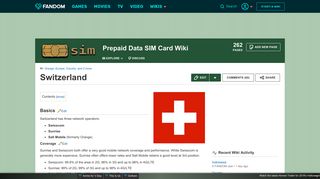 Switzerland | Prepaid Data SIM Card Wiki | FANDOM powered by Wikia