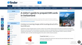 Best prepaid international SIM card for Switzerland | finder.com