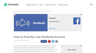 How to Find My Lost Facebook Account | Techwalla.com
