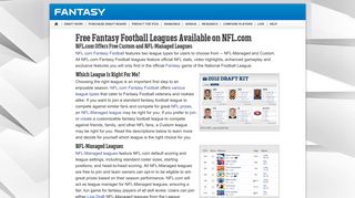 Free Fantasy Football - Custom and NFL & Managed Leagues - NFL ...