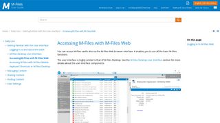 Accessing M-Files with M-Files Web