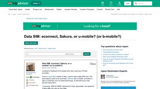 Data SIM: econnect, Sakura, or u-mobile? - TripAdvisor