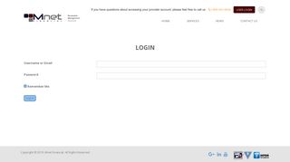 Login - Mnet Financial