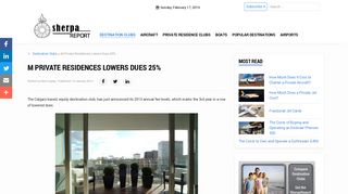M Private Residences Lowers Dues 25% - SherpaReport
