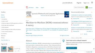 Machine-to-Machine (M2M) communications: A survey - ScienceDirect