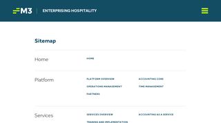 M3 Sitemap | Hospitality Industry Accounting - M3 Hotel Accounting