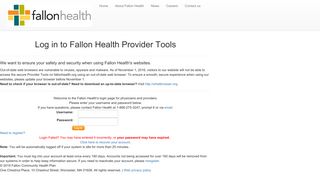 Provider Login - Fallon Community Health Plan