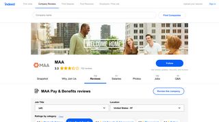 Working at MAA: Employee Reviews about Pay & Benefits | Indeed.com