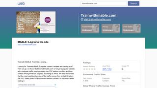 Everything on trainwithmable.com. MABLE: Log in to the site. - Horde