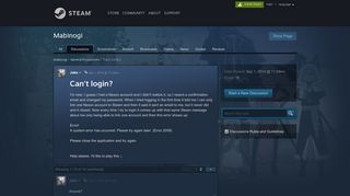 Can't login? :: Mabinogi General Discussions - Steam Community