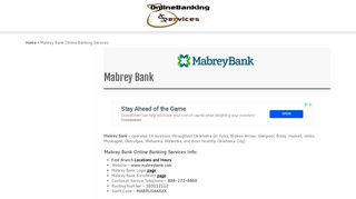Mabrey Bank Online Banking Services - Onlinebanking.services