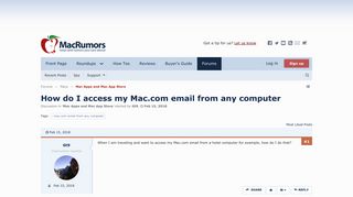 How do I access my Mac.com email from any computer | MacRumors Forums