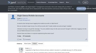 High Sierra Mobile Accounts | Discussion | Jamf Nation