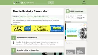 How to Restart a Frozen Mac: 10 Steps (with Pictures)