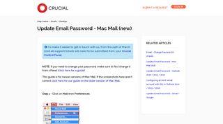 Update Email Password - Mac Mail (new) – Help Centre - Crucial