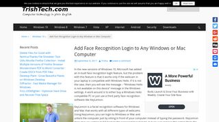 Add Face Recognition Login to Any Windows or Mac Computer