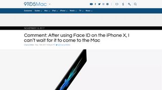 Comment: After using Face ID on the iPhone X, I can't wait for it to ...