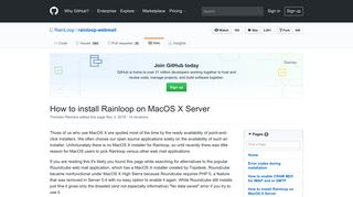 How to install Rainloop on MacOS X Server - GitHub
