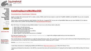 InstallingSquirrelMailMacOSX - SquirrelMail - Webmail for Nuts!
