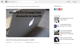 How-To Fix Corrupt User Accounts in macOS - AppleToolBox