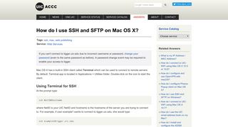 How do I use SSH and SFTP on Mac OS X? | Academic Computing ...