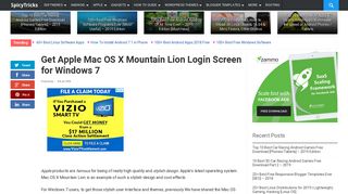Get Apple Mac OS X Mountain Lion Login Screen for Windows 7