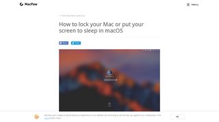 How to lock your Mac or put your screen to sleep in macOS - MacPaw