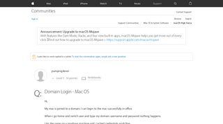 Domain Login - Mac OS - Apple Community