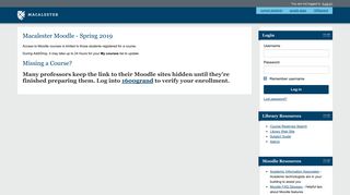 Macalester Moodle