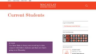 Current Students | Macaulay Honors College