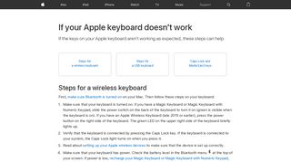 If your Apple keyboard doesn't work - Apple Support