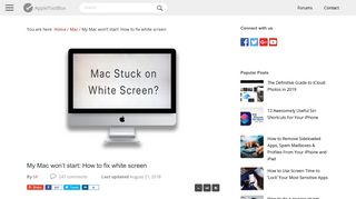 My Mac won't start: How to fix white screen - AppleToolBox