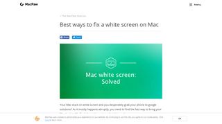 Mac stuck on white screen? Here's how to fix it. - MacPaw