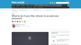 What to do if your Mac refuses to accept your password | Macworld