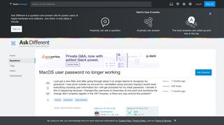 MacOS user password no longer working - Ask Different