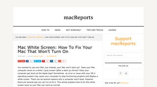 Mac White Screen: How To Fix Your Mac That Won't Turn On