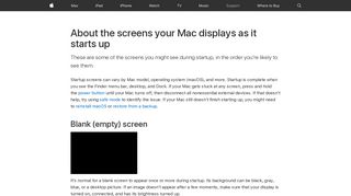 About the screens your Mac displays as it starts up - Apple Support